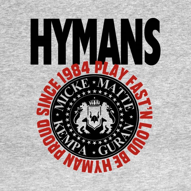 Hymans Play Fast'n Loud Be Hyman Proud 1984 black and red print by MickeHyman
